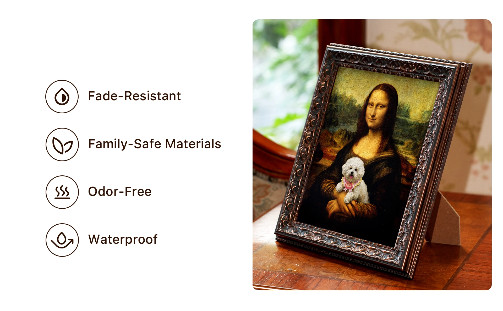 Mona Lisa Pet Portrait detail 4