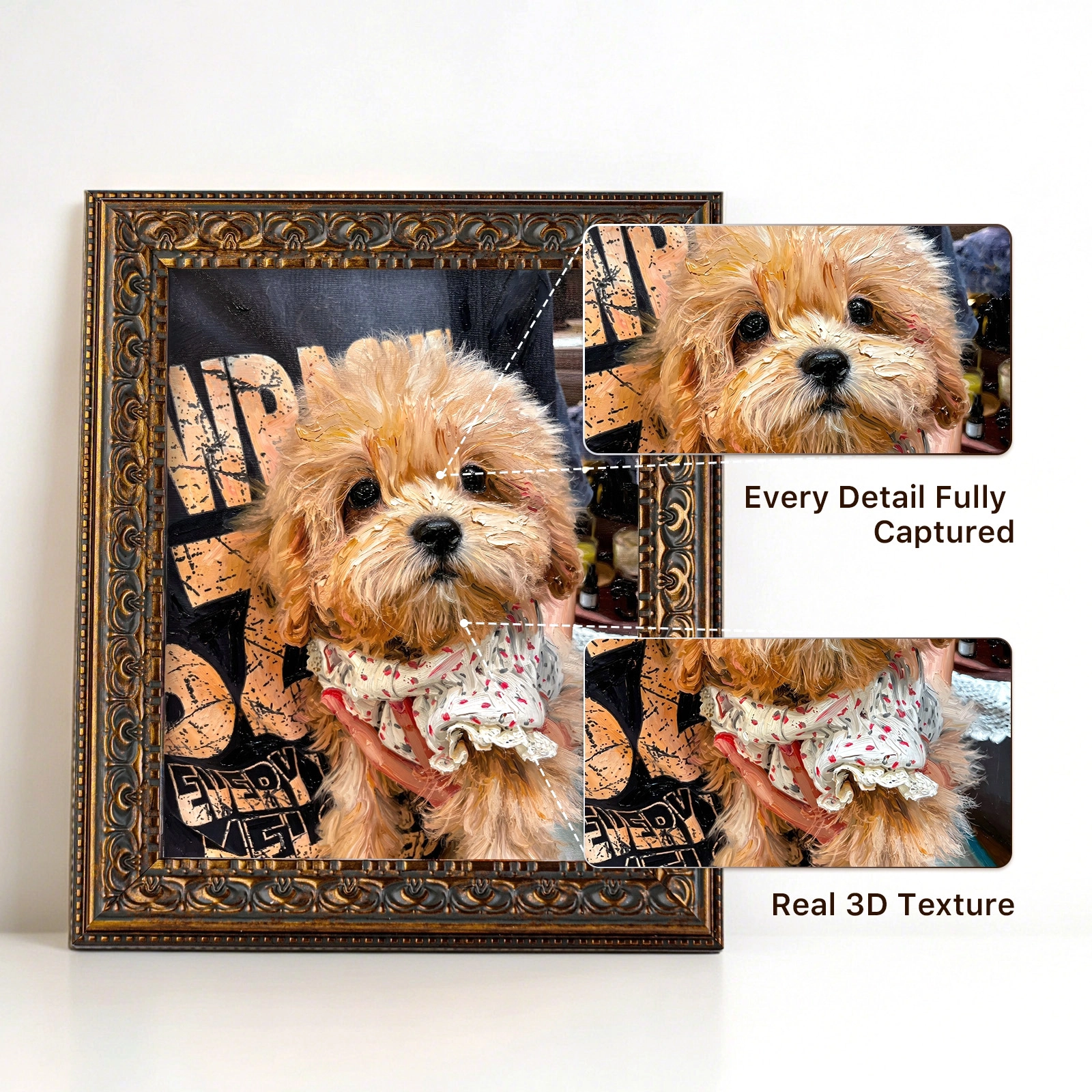 Impasto Pet Portrait Frame preview 5