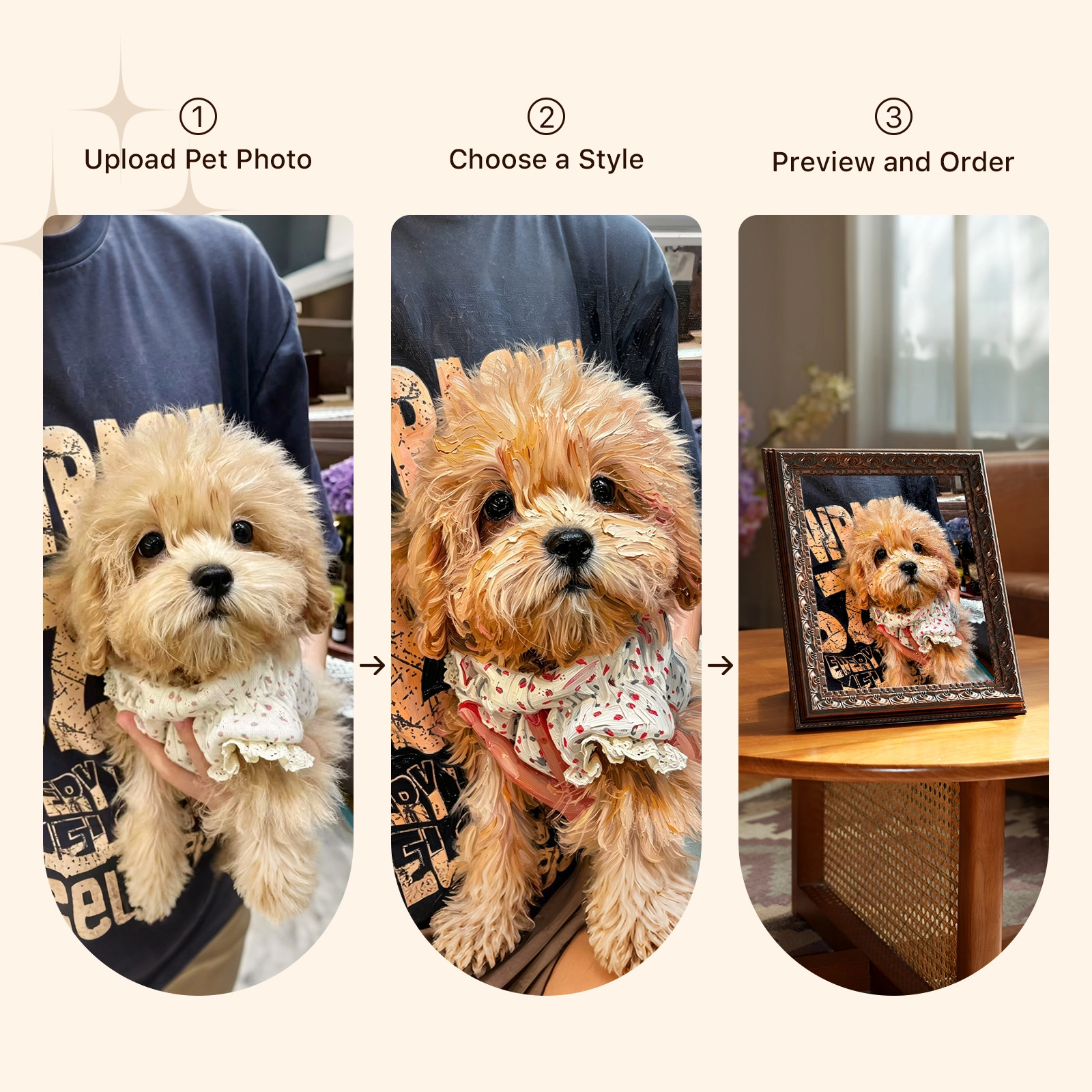 Impasto Pet Portrait Frame preview 7
