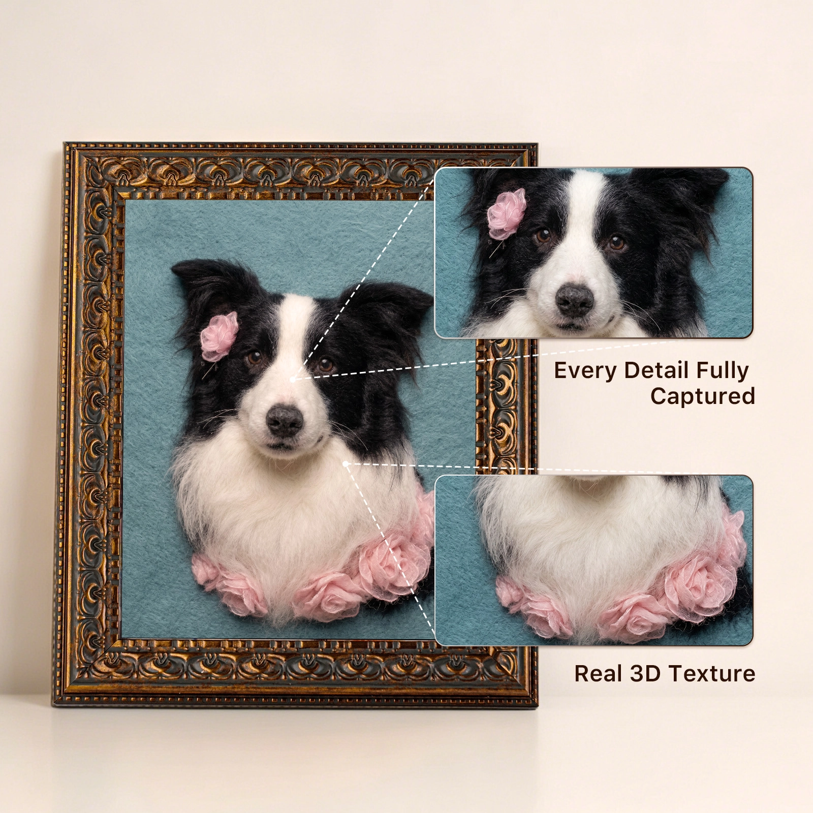 Pet Wool Art Portrait preview 2