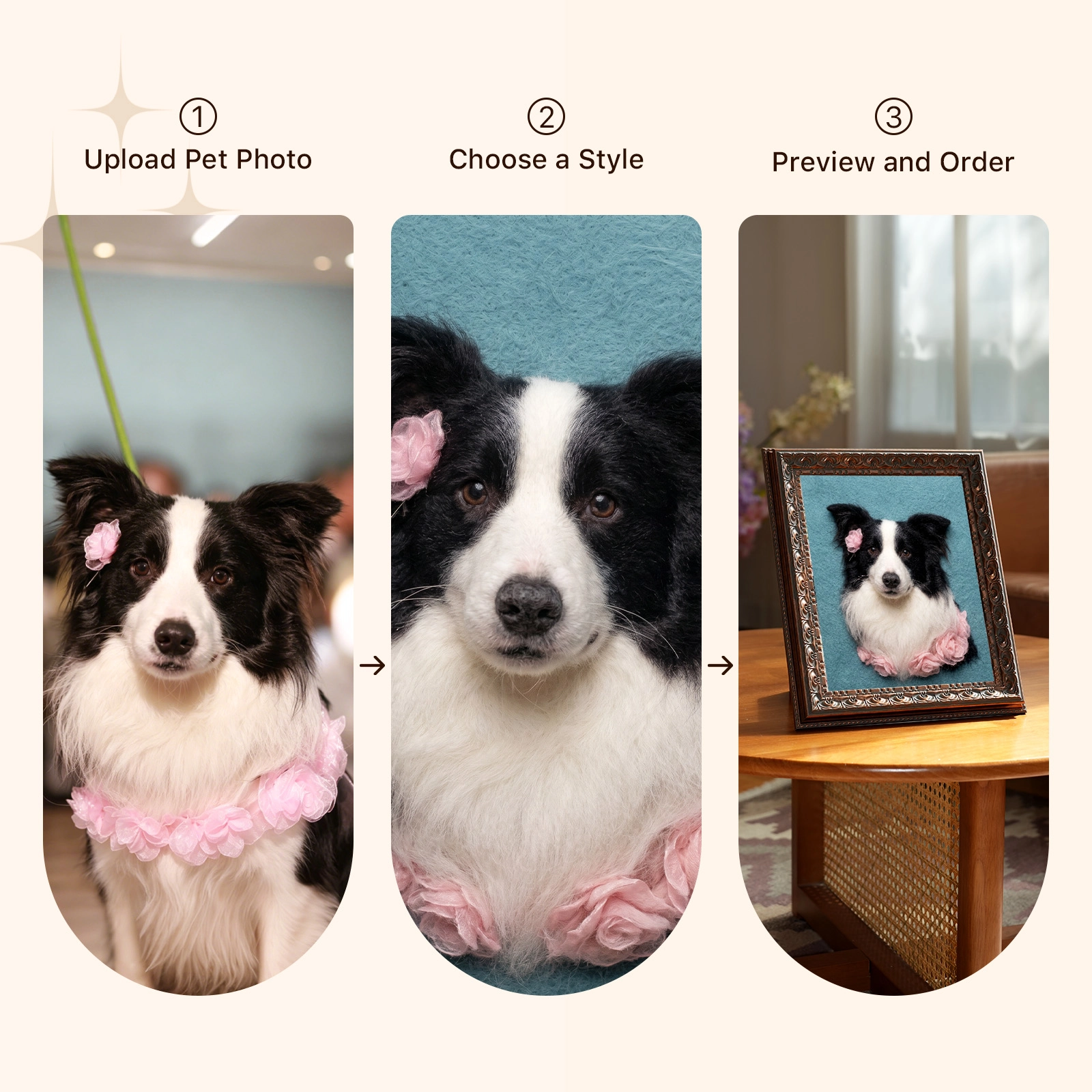 Pet Wool Art Portrait preview 3