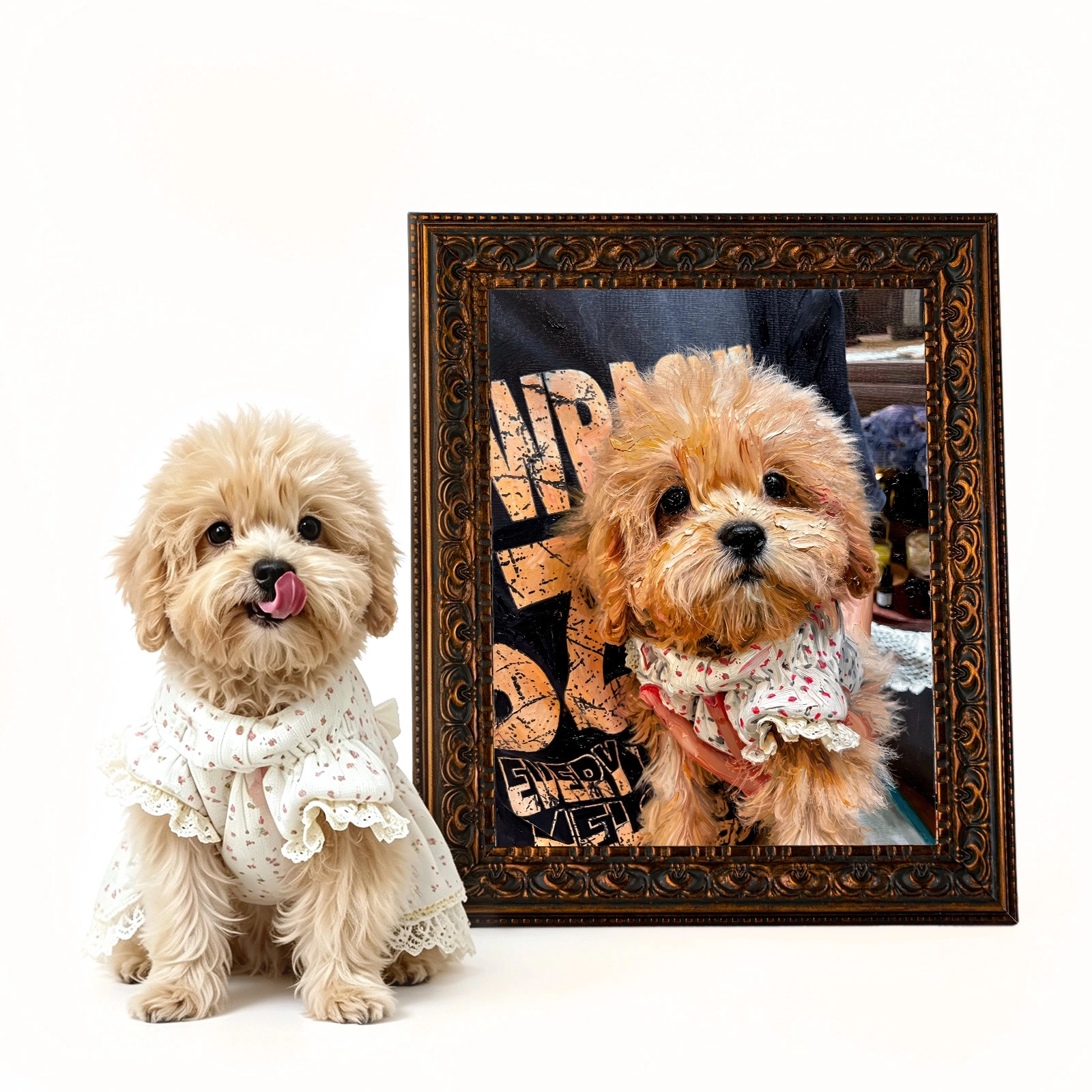 Impasto Pet Portrait Frame preview 4