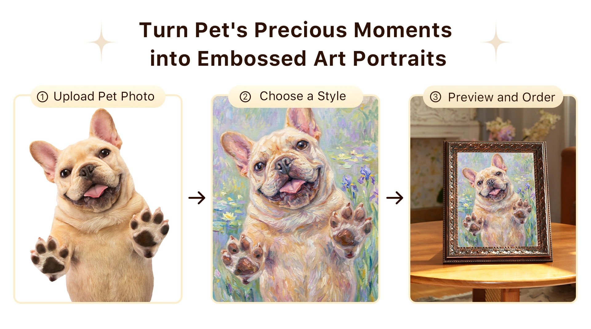 Monet Pet Portrait detail 1