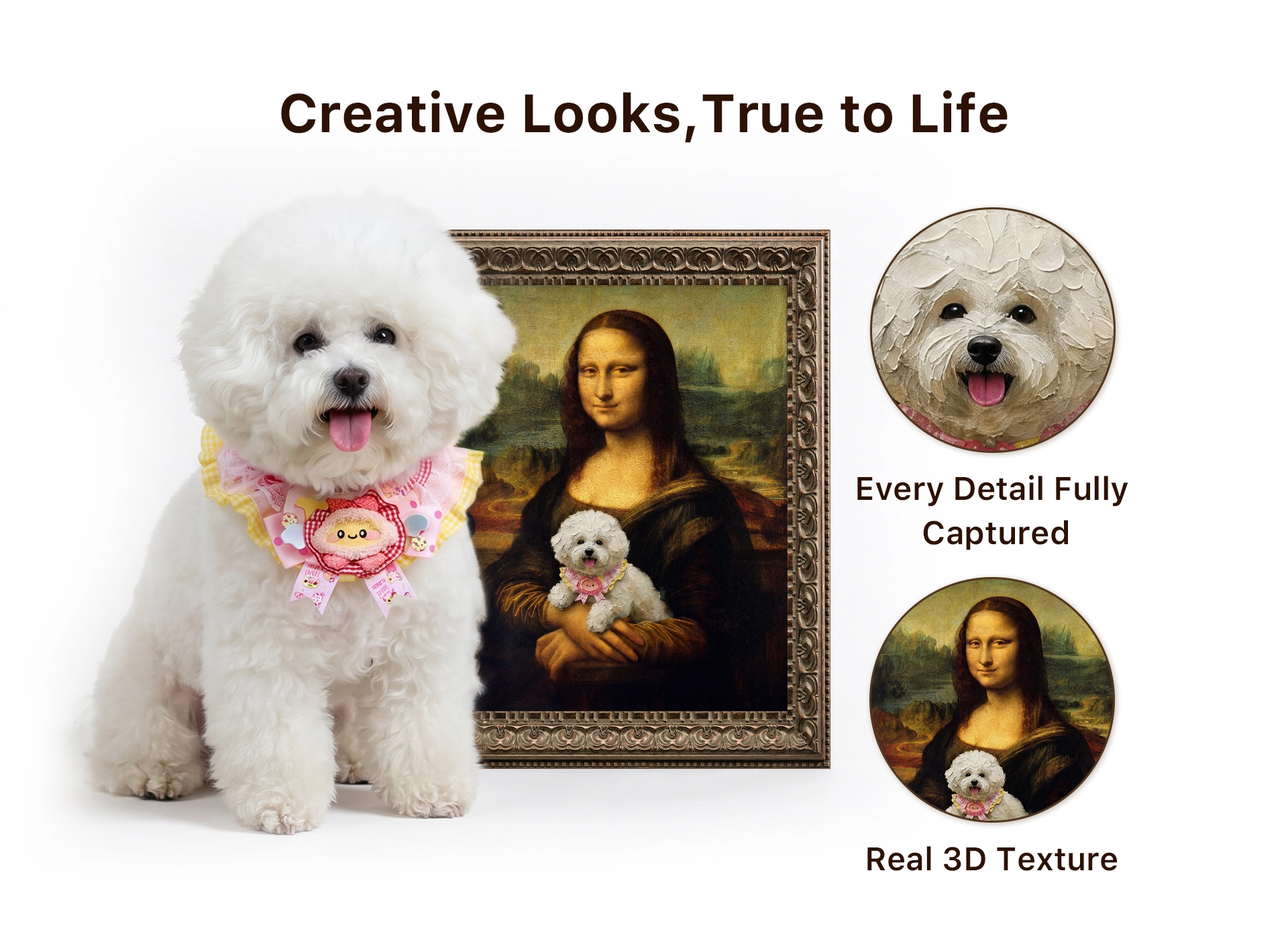 Mona Lisa Pet Portrait detail 3